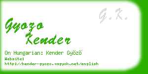 gyozo kender business card